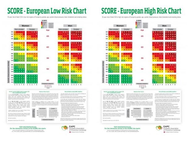 Cardiovascular Risk Score Chart